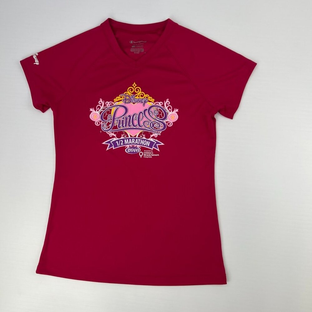 Run Disney Shirt Women Small Parks Princess Half Marathon 2016 Champion Gym Core